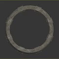 Classic Round Stone Fence Structure With Ornate Columns And Architectural Design