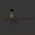 Browning Machine Gun Browning Gatling White Machine Gun Machine Gun Bullet Military 3d model