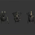 Decorative Home Living Accessories Three Black Robed Figures With Gold And White Accents