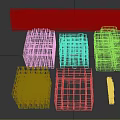 Various Building Blocks And Packaged Construction Materials In Different Colors And Sizes 3d model