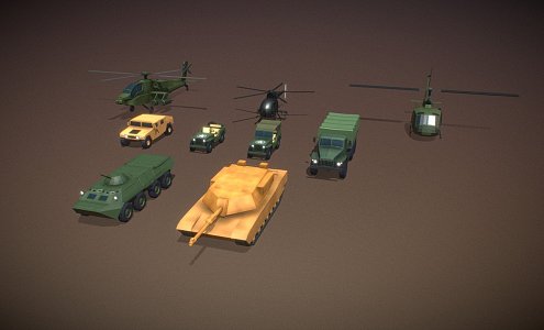 Military vehicle package 3d model