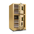 Golden Commercial Safe With Open Door Internal Compartments Electronic Lock And Secure Dimensions