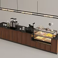 Modern Industrial Style Cafe Dining Area Single Level Cashier Front Desk 3d model
