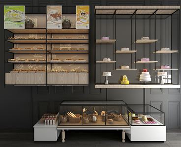 Modern Display Cabinet Cake Bread Preservation Cabinet Display Cabinet 3d model