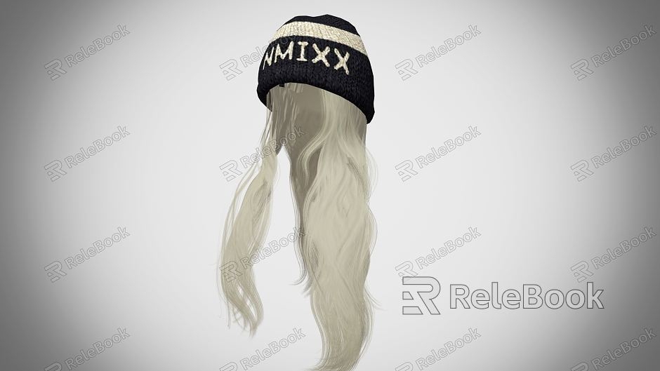 Hair Women's Long Hair Scarf Wig model