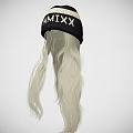 Game and Movie Character With Black Knit Beanie White Lettering MXXX And Light Long Hair