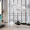 Office Building Lobby Rest Area Elevator Hall 3d model