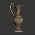 Decorative Copper Vase With Handle And Ornate Base Design For Home Decor