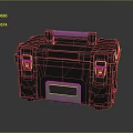 Toolbox tin box iron box plastic box container realistic model cartoon model 3d model