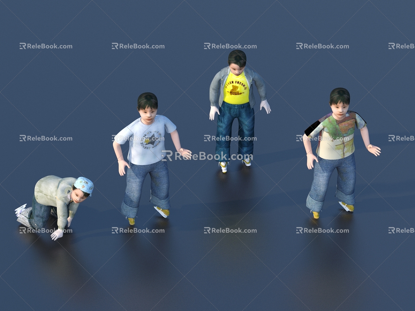 Figure Boy Sports Student 3d model