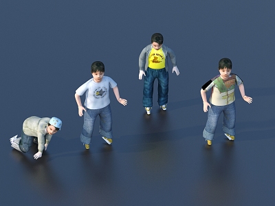 Figure Boy Sports Student 3d model