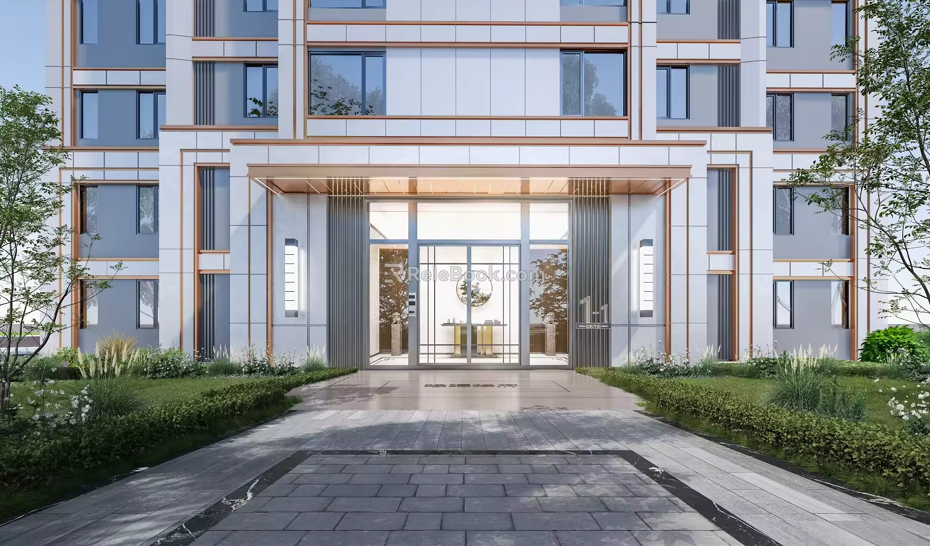 Simple unit entrance gate 3d model