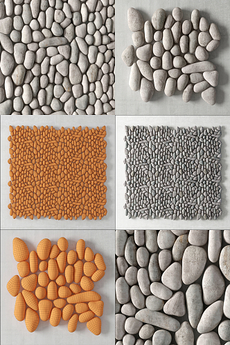 Modern pebbles 3d model