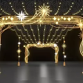 Kerry Parkside Illuminated Event Passageway With Golden Arch And Star Decorations
