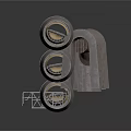Industrial Cylindrical Equipment Stacked With Metal Supports And Gray Surfaces