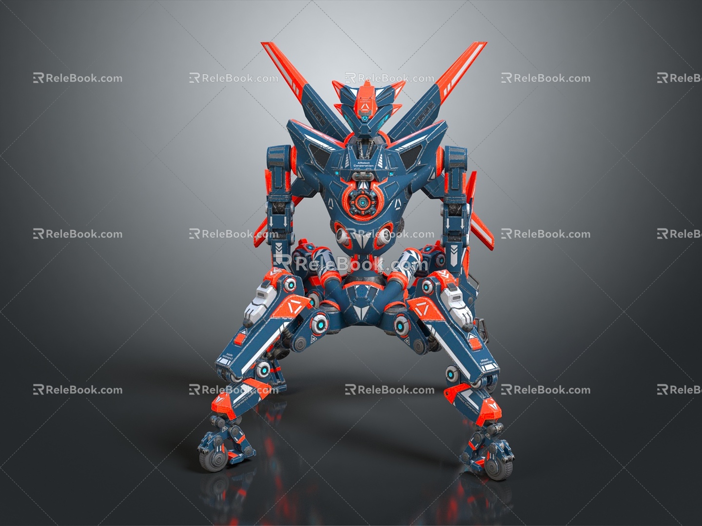 Modern Robot Robot Warrior Mechanical Combat Police Mechanical Armor 3d model