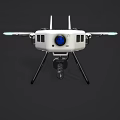 Smart Quadcopter Drone with Four Rotors LED Light Rings Stable Landing Gear and Camera