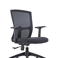 Modern Mesh Back Office Chairs In Black And Orange With Swivel Base Design