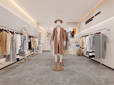 Modern Clothing Store 3d model