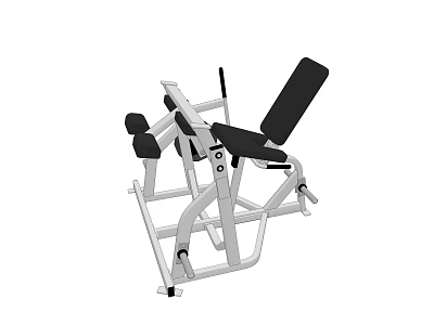Heavy Duty Sports Equipment Leg Extension Machine With Steel Frame And Black Padding For Gym Use 3d model