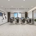 Modern Elevator Hallway With White Marble Walls Green Plants Terrazzo Floor And Ceiling Lights