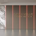 Modern Front Desk Background Wall Simple Background Wall Front Desk Reception Area Background Wall Company Front Desk Background Wall 3d model