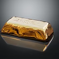 Elegant Decorative Ornament Combination With Shiny Golden Gold Bar Display Piece