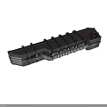 Black Long Strip Mechanical Component With Multiple Modules And Ventilation Grilles