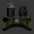 Green Mechanical Device With Two Cylindrical Components And Control Panel