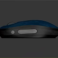 Blue Textured Computer Mouse With Scroll Wheel Ergonomic Design And Gray Base