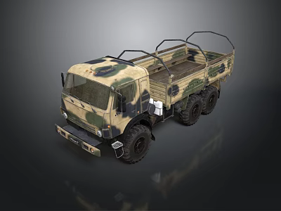 Military Camouflage Tank Featuring Detailed Exterior And Heavy Duty Tracks Design 3d model