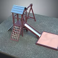 Outdoor Wooden Playground Equipment With Slide Climbing Frame Swing And Sandpit