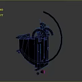 Industrial Mechanical Equipment With Curved Metal Arm And Stable Base Structure