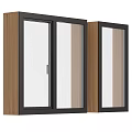 Modern Casement Windows With White Black Frames And Metal Handles For Home Exterior