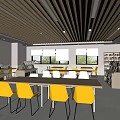 Library Reading Room 3d model