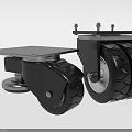 Heavy Duty Swivel Caster Wheels With Metal Brackets And Rubber Tires