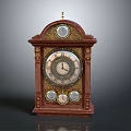 Vintage Wooden Mantel Clock With Ornate Carved Frame And Roman Numeral Dial