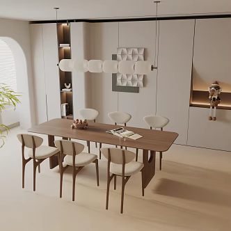Modern table combination 3d model