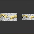 Two Silver Gold Decorative Rings With Textured Surface And Intricate Designs