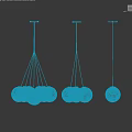 Modern Transparent Glass Sphere Chandelier With Multiple Balls And Warm Light
