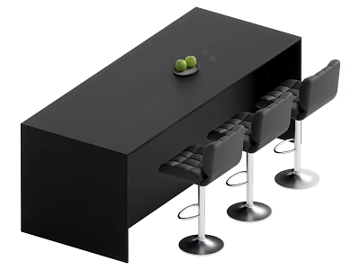 Modern Nakajima Dining Table and Chair 3d model