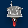 modern warship aircraft carrier 3d model