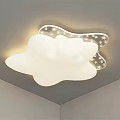 Cloud Shaped Ceiling Light with Star Accents for Children's Bedroom Decor