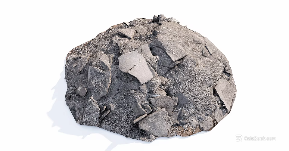 Natural Stone and Wood Mixture with Textured Surface for Construction Projects 3d model