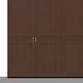 Modern Wooden Four Door Wardrobe With Lattice Design And Storage Space