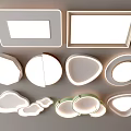 Ceiling lamp square ceiling lamp round ceiling lamp geometric ultra-thin bedroom living room simple 3d model