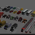 Cars and Various Vehicles Including Trucks Buses Ambulances Fire Engines Trains Motorcycles