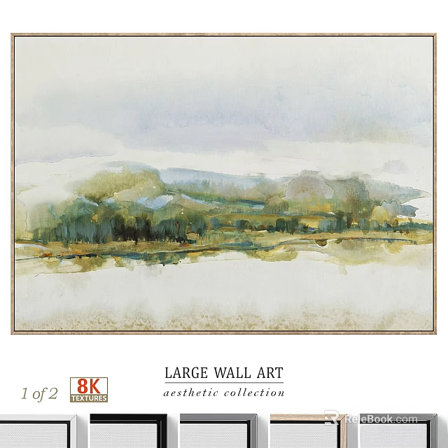 Large Wall Art Frame With 8K High Definition Scenic Landscape Painting 3d model 