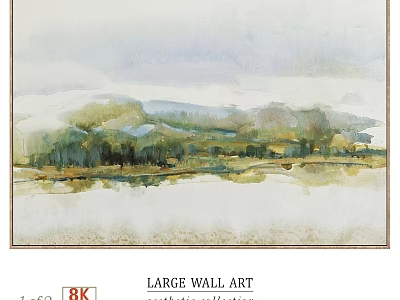 Large Wall Art Frame With 8K High Definition Scenic Landscape Painting 3d model