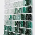 Colorful Glass Block Wall Decor With Varying Transparency Textures And Regular Grid Arrangement